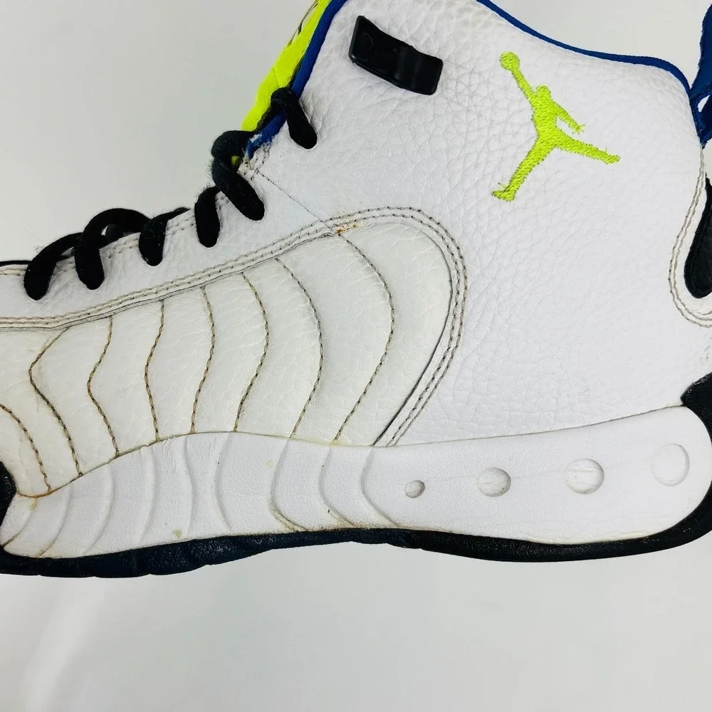 Nike Jordan Jumpman ProbWhite‎ Cyber Size 7Y Basketball Sneaker 907973-100